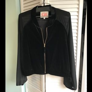 Trendy Velvet Gianni Bini Varsity Jacket